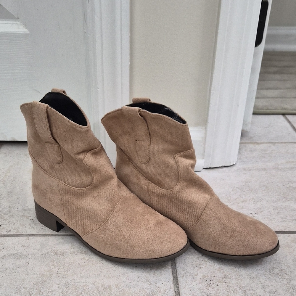 Stylish Tan Suede Ankle Boots for Women